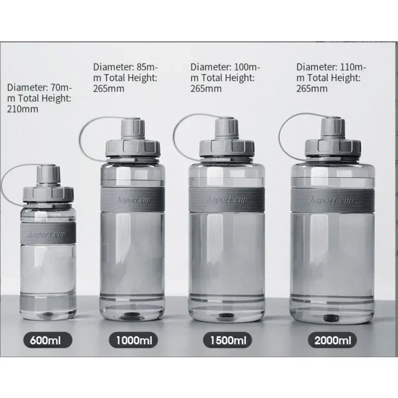 Butelka Sportowa z Rurką – Duża Pojemność 2L / 1.5L / 1L / 0.6L