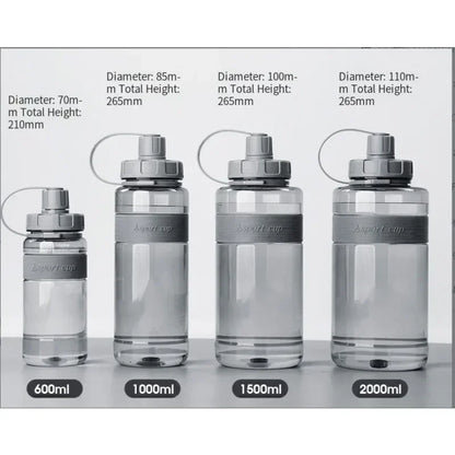 Butelka Sportowa z Rurką – Duża Pojemność 2L / 1.5L / 1L / 0.6L