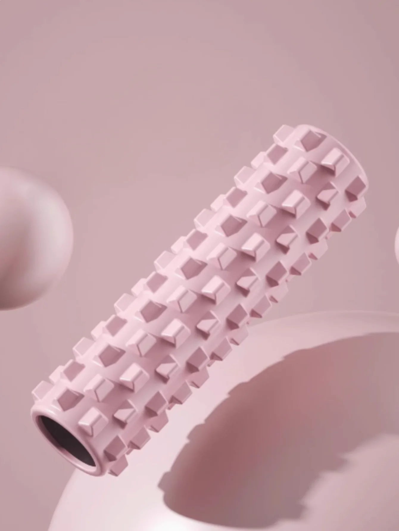 Wałek Piankowy 45 cm + Kostka do Jogi – Zestaw do Masażu, Pilates i Fitness